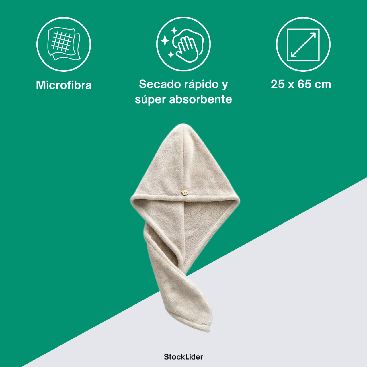 Toalla de microfibra para el cabello
